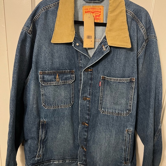 Levi's Blue and Tan Lightweight Shirt Jacket - Picture 2 of 4